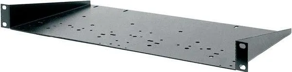PROEL Rack polička 1U, černá, kovová, hloubka 254 mm, tloušťka 1,5 mm
