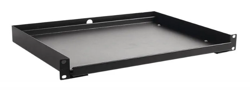 Proel Rack zásuvka, 1U, vysouvací, černá, kov, vnitřní rozměr 315 mm