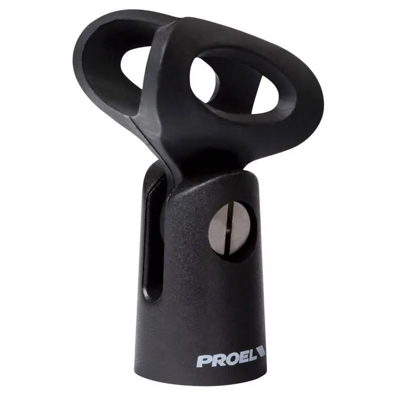 PROEL Mikrofonní držák, černý, ABS, průměr: min - max: 22 - 27 mm