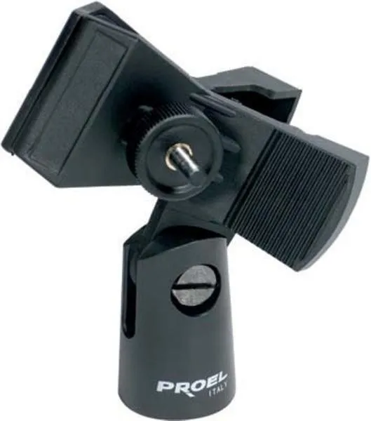 Proel Držák na mikrofon, černý, ABS, 20-32 mm