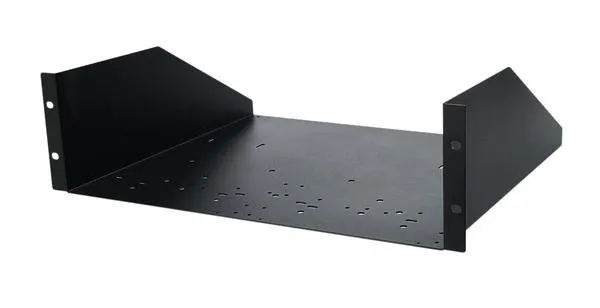 PROEL Rack polička 3U, černá, kovová, rozměr: 371 mm, tloušťka: 1,5 mm