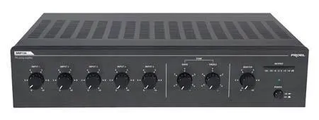 PROEL Rack mixážní zesilovač, 4 mic, 3 Aux