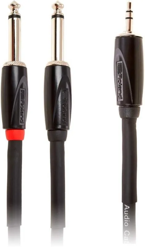 Roland kabel 1,5m 3,5mm TRS jack - 2x 6,3mm TR jack Y-kabel