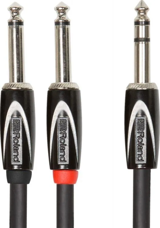 Roland kabel 3m, 6,3mm TRS jack-DUAL 6,3mm TR jack Y-kabel