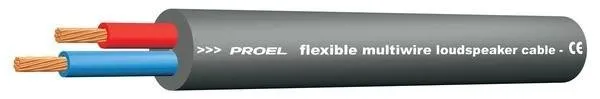 Proel Kabel reproduktorový, 2x4mm, 11mm průměr, černý