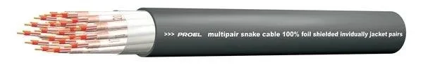 PROEL Multicore kabel, fóliové stínění, 40 párů vodičů, černá