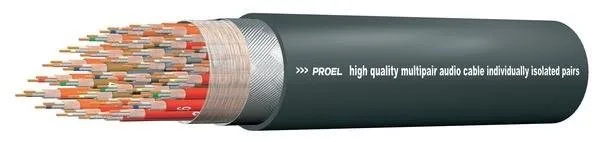 PROEL Multicore kabel, spirálové stínění, 48 párů vodičů, černý