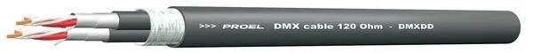 Proel DMX kabel, 120Ohm, stíněný, 2x2x0,25mm2, černý, 100m