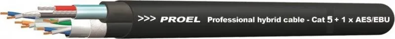 Proel Hibrid kabel CAT5e + 1x AES/EBU, černý