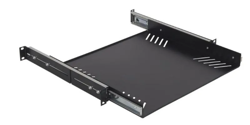 PROEL Rack polička 1U, černá, kovová, rozměr: 379 mm, tloušťka: 1,5 mm