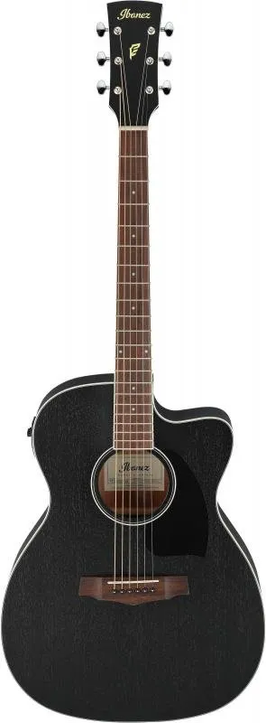 Ibanez elektroakustická kytara dreadnought, černá, vestavěná elektronika, ladící strojky