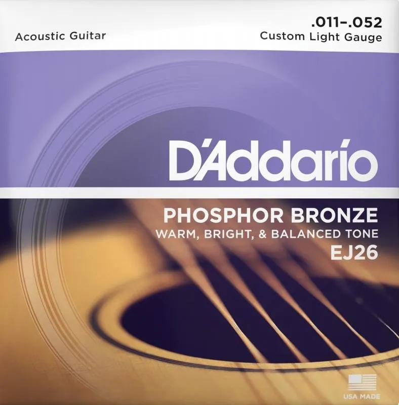 D'Addario Akustické kytarové struny, fosfor-bronz, 11-52