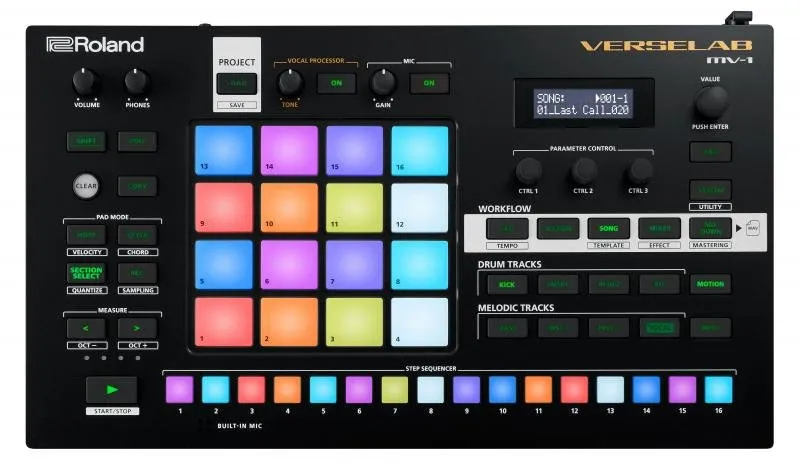 Roland hudební pracovní stanice, vestavěný mikrofon, efekty pro zpěv, ZEN-CORE