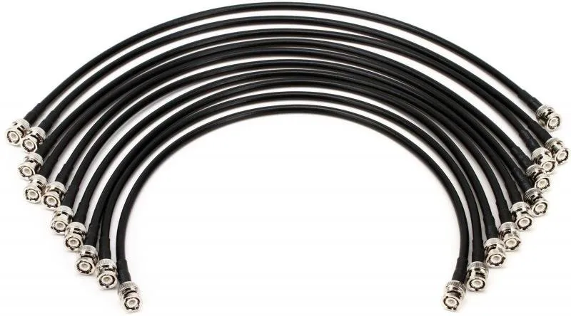 RF Venue Koax kabel, 10ks, BNC konektory, RG8X, 45cm