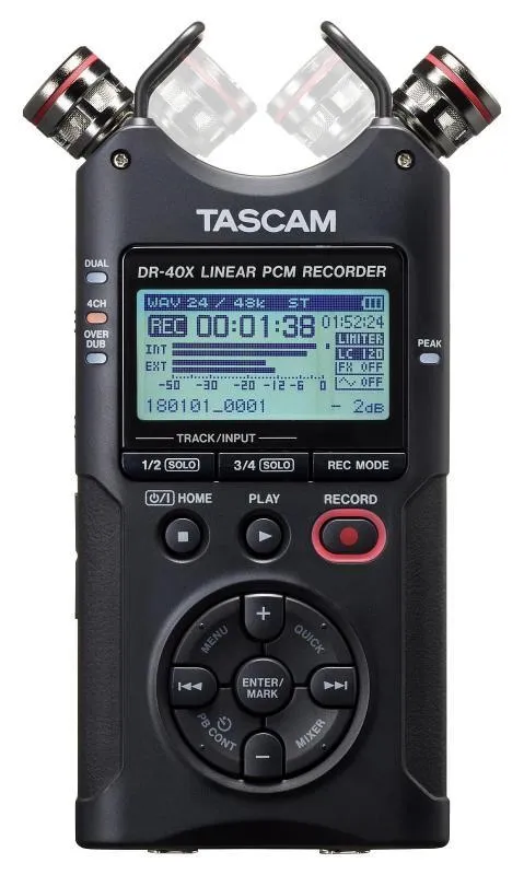 Tascam Hordozný 4kanálový stereo rekordér a USB rozhraní, AB/XY mikrofon