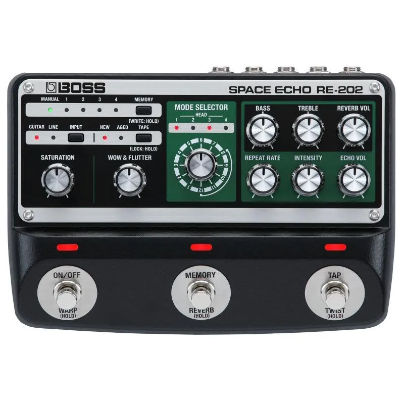 BOSS Space Echo digitální delay, dvojitý efektový pedál