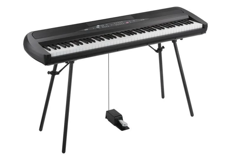 KORG digitální piano, 88 kláves, přenosné, nohy, reproduktor, černé