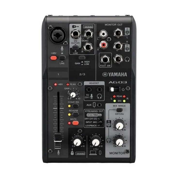 Yamaha 3-kanálový mixážní pult, USB audio interface
