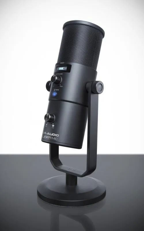 M-Audio mikrofon, kondenzátorový, USB, 4 charakteristiky, stojan