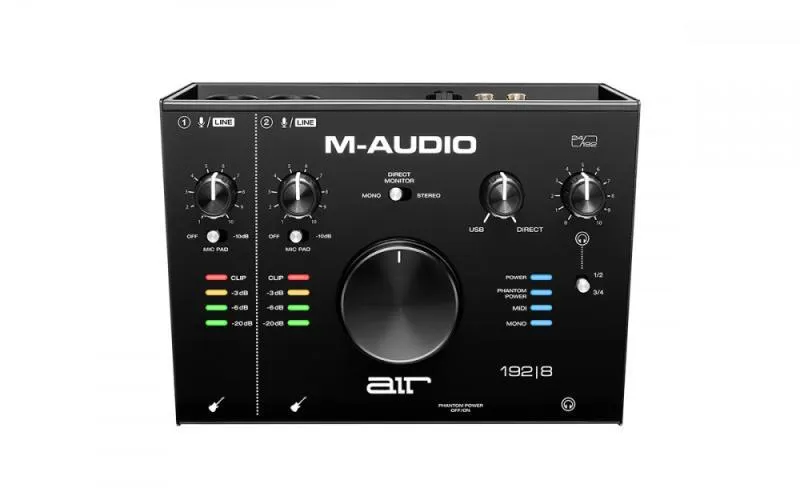 M-Audio rozhraní, 2-in/4-out, 24-bit/192 kHz, USB-C, MIDI