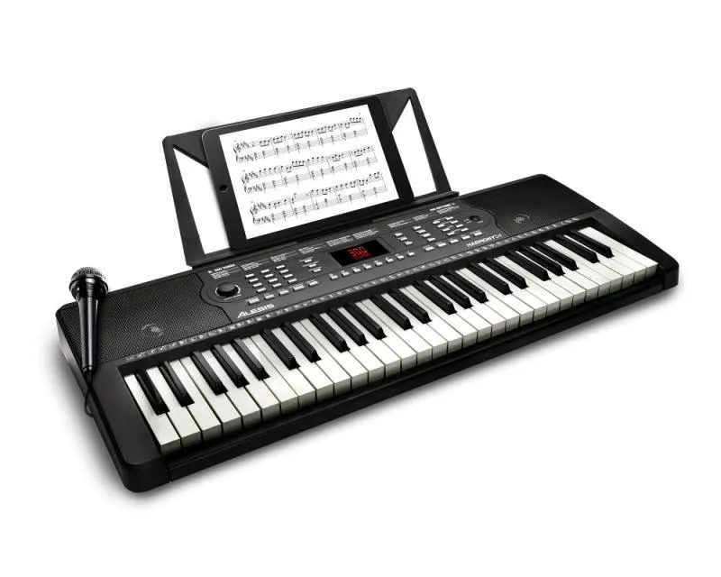 Alesis digitální klavír, 54 kláves, 300 zvuků, 40 skladeb, stojan na noty, mikrofon