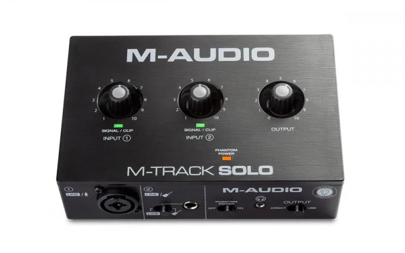 M-Audio rozhraní, 1-in/2-out, 16-bit/48 KHz, USB, +48V