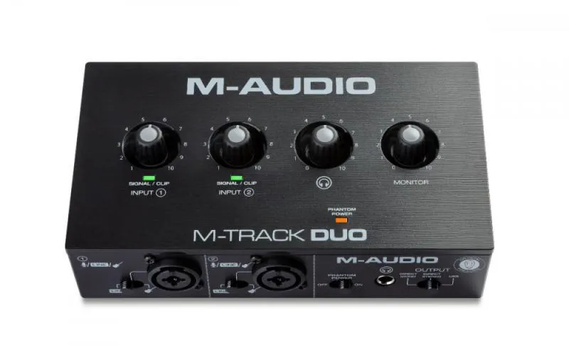 M-Audio rozhraní, 2-in/2-out, 16-bit/48 KHz, USB, +48V
