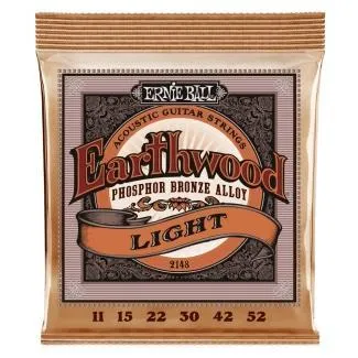 Ernie Ball Akustické kytarové struny Earthwood Light, Fosfor-bronz, 11-52