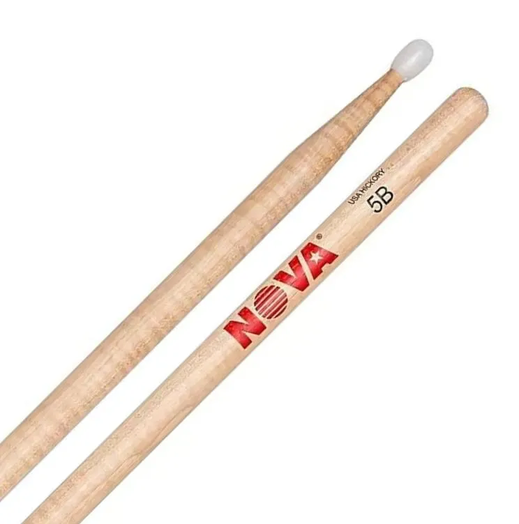 Vic Firth hickory paličky, kapková hlava, nylon, délka: 406,4mm, průměr: 15,1mm, NOVA