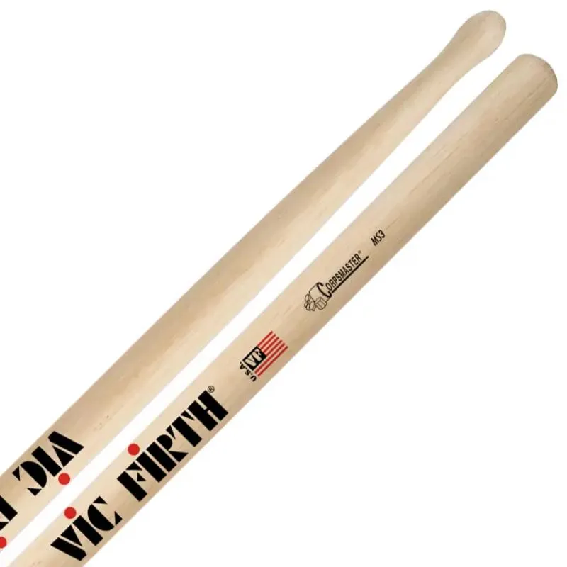 Vic Firth Corpsmaster Snare hickory paličky, smíšená hlava, délka: 431,8mm