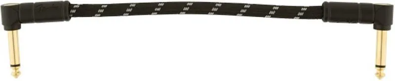 Fender patch kabel 15 cm, černý, Deluxe Series