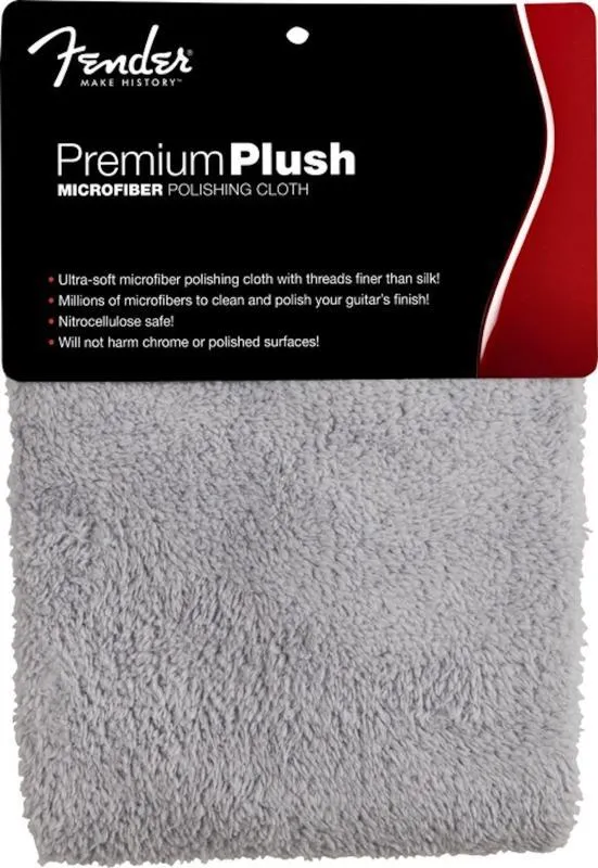 Fender Premium Plush utěrka, šedá mikrovlákno