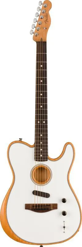 Fender elektro-akustická kytara Acoustasonic® Player Telecaster, růžové dřevo, Arctic White