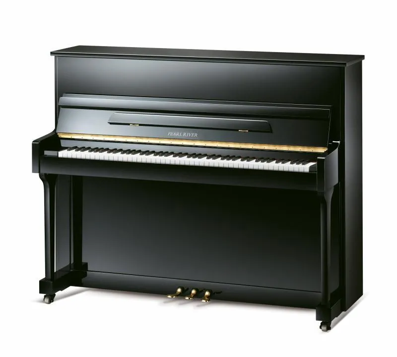 Pearl River Akustické pianino, 88 kláves, 118cm vysoké, černé, se židlí