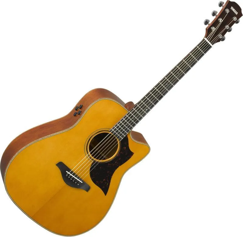 Yamaha elektroakustická kytara A3M ARE, vintage přírodní, dreadnought