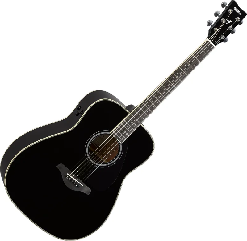Yamaha FG-TA TransAcoustic, elektro-akustická dreadnought, černá