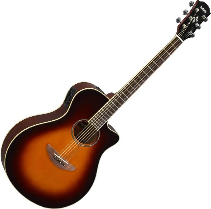 Yamaha APX600 elektroakustická kytara, Old Violin Sunburst, jedinečný styl