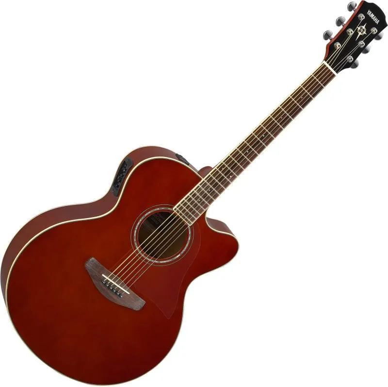 Yamaha CPX600 elektroakustická kytara, dreadnought, barva Root Beer