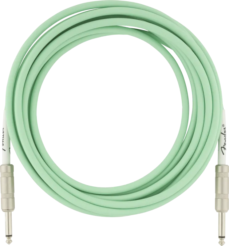 Fender IM kytarový kabel, 5,5 m, Surf Green barva