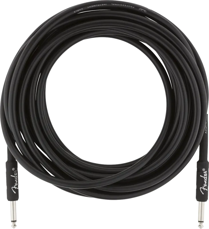 Fender Profesionální série kabel, 7,5 m, rovný-rovný, černý