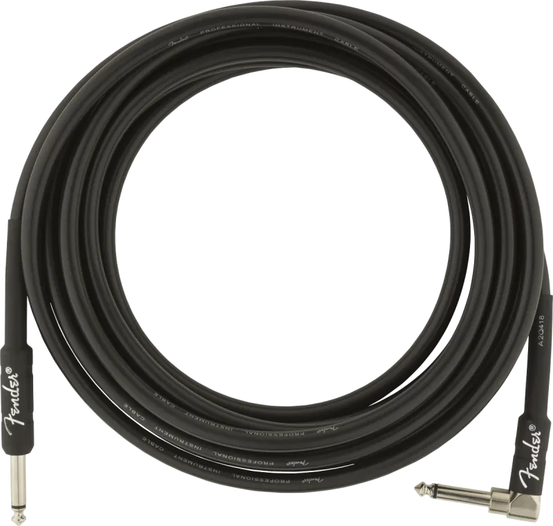 Fender IM kytarový kabel 4,5 m, rovný-šroub, černý