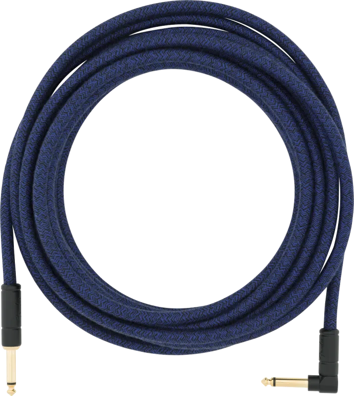 Fender Festival Hemp kabel, 5,5 m, rovný-lomený, modrý