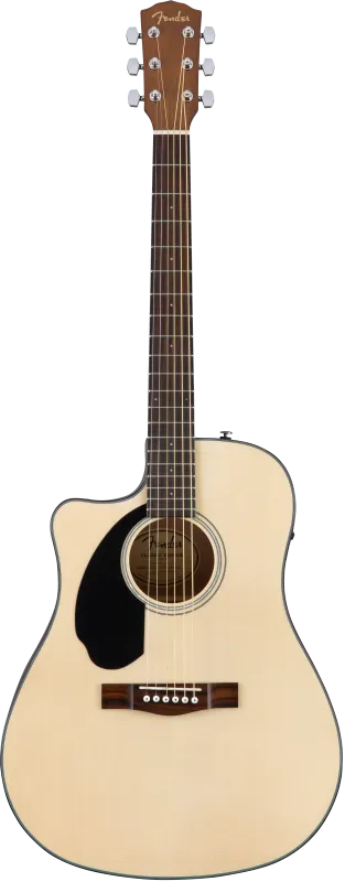 Fender elektroakustická kytara CD-60SCE, dreadnought, levá, přírodní