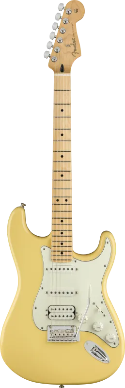 Fender Elektrická kytara Player Stratocaster, HSS snímač, javorový hmatník, barva Buttercream