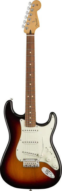 Fender elektrická kytara Player Stratocaster, Pau Ferro hmatník, 3barevný Sunburst