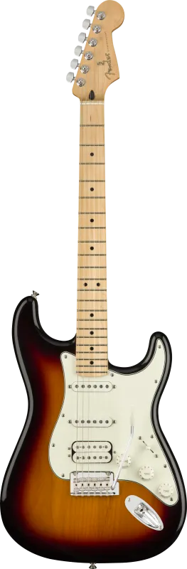 Fender Elektrická kytara Player Stratocaster, HSS snímač, javorový hmatník, 3barevný Sunburst