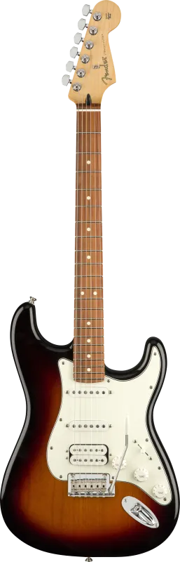 Fender Elektrická kytara Player Stratocaster, HSS snímač, Pao Ferro hmatník, Sunburst