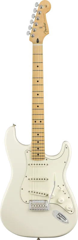 Fender Elektrická kytara Player Stratocaster, javorový hmatník, bílá