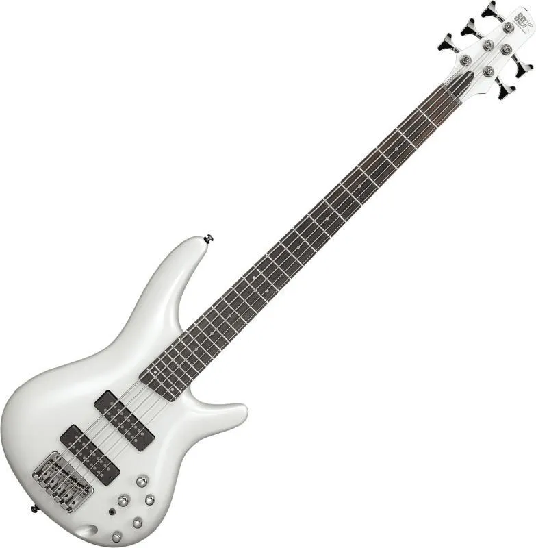 Ibanez elektrická baskytara 5 strun, perleťově bílá