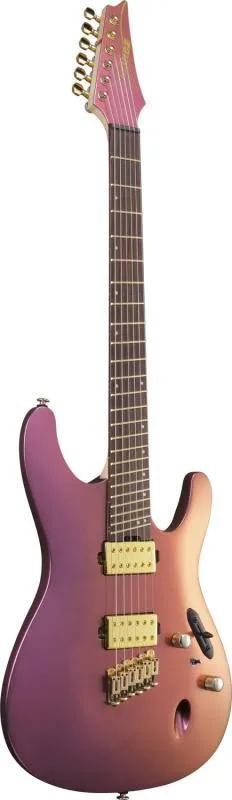 Ibanez S 6-strunná elektrická kytara, růžové zlato, chameleon